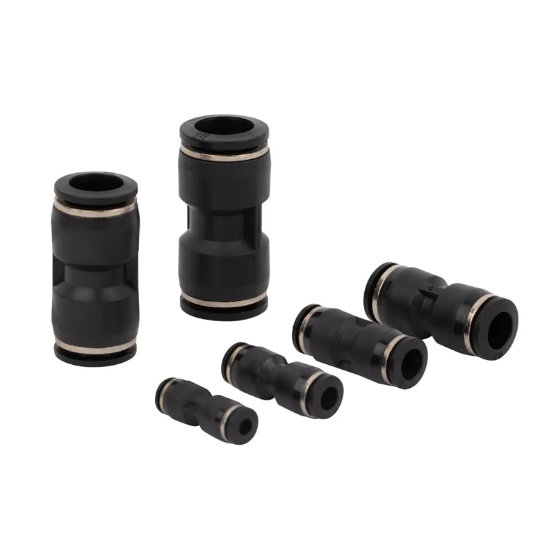 PU4/6/8/10/12/14/16 Series Pneumatic Straight Union Air Quick Tube Connect Plastic Fitting