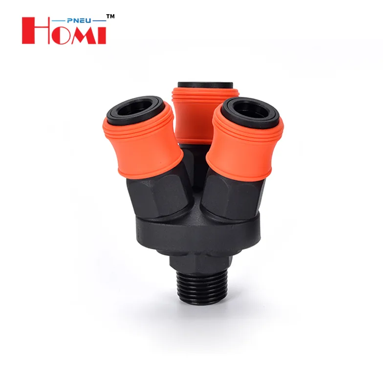 C-type self-locking plastic steel pneumatic joint