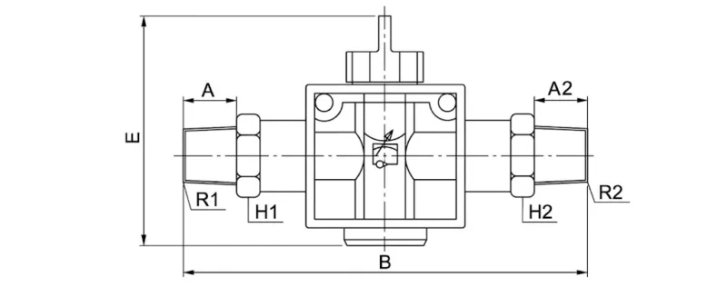 HVSS pneumatic thread hand valve air shut off valve