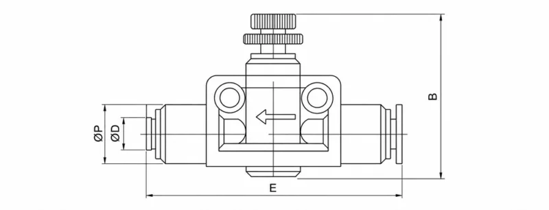 PA pneumatic inline valve air pipe control valve pneumatic system
