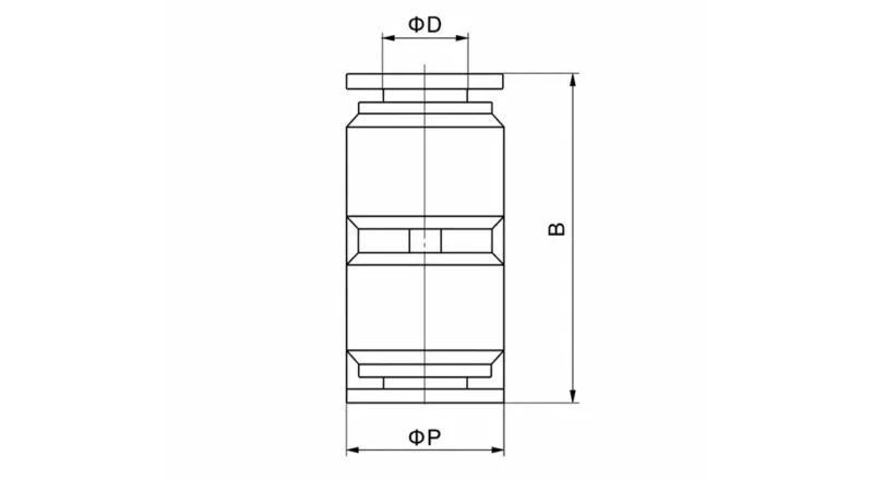 PU pneumatic straight union push to connect air tube connector