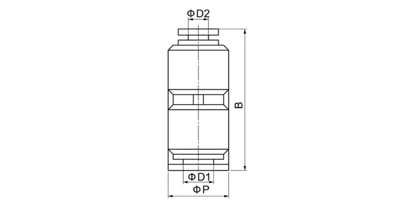 PG pneumatic straight reducer push to connect air tube connector