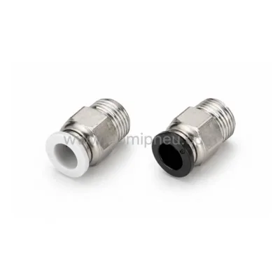 PC nickel plated brass pneumatic push to connect male connector