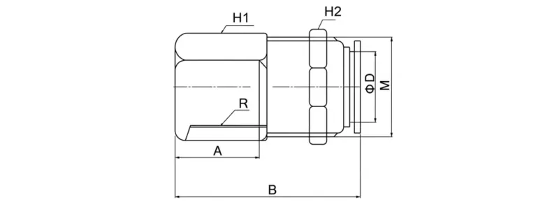PMF pneumatic nickel plated brass bulkhead female straight push to connect fitting