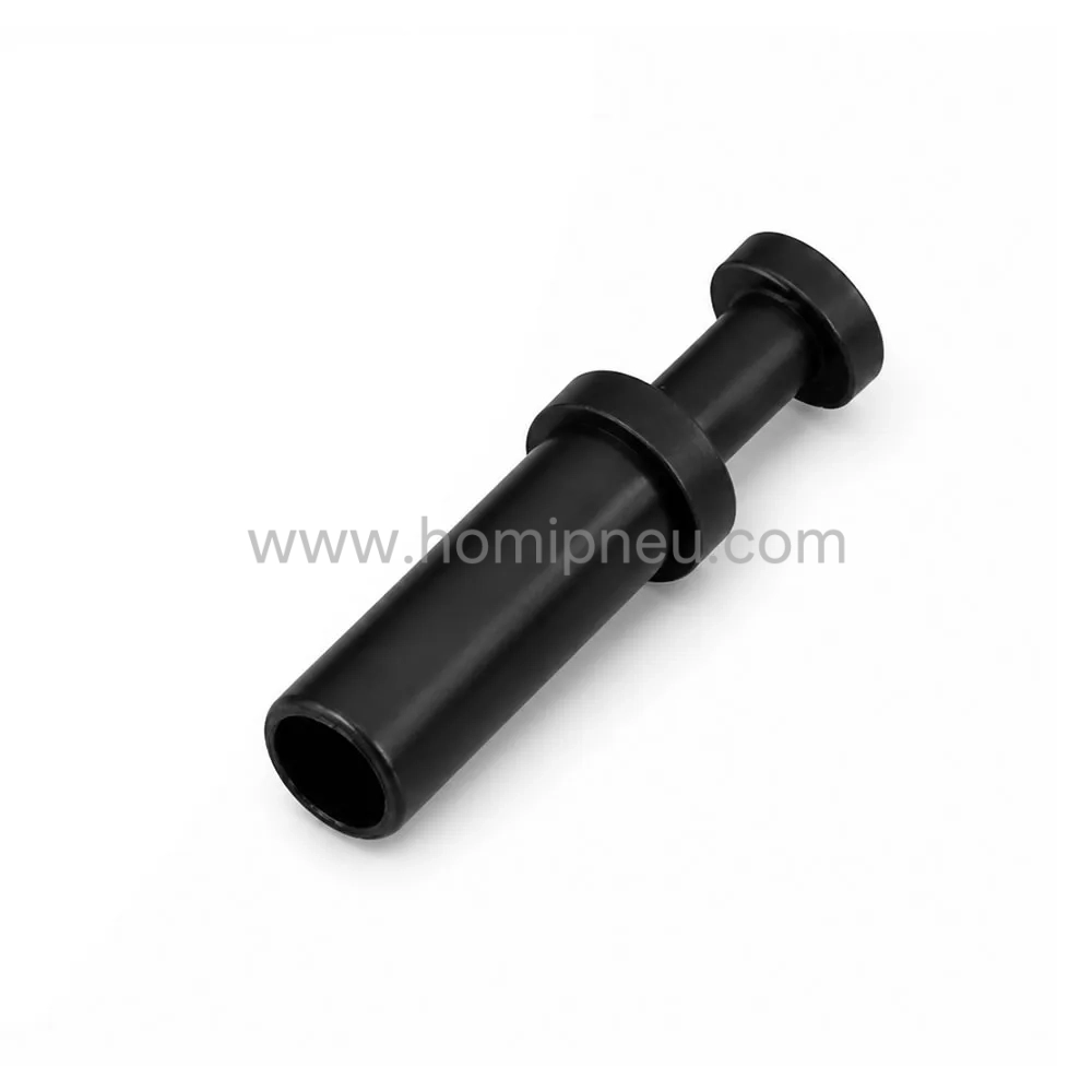 black PP pneumatic tube plug push to connect air pipe end cap