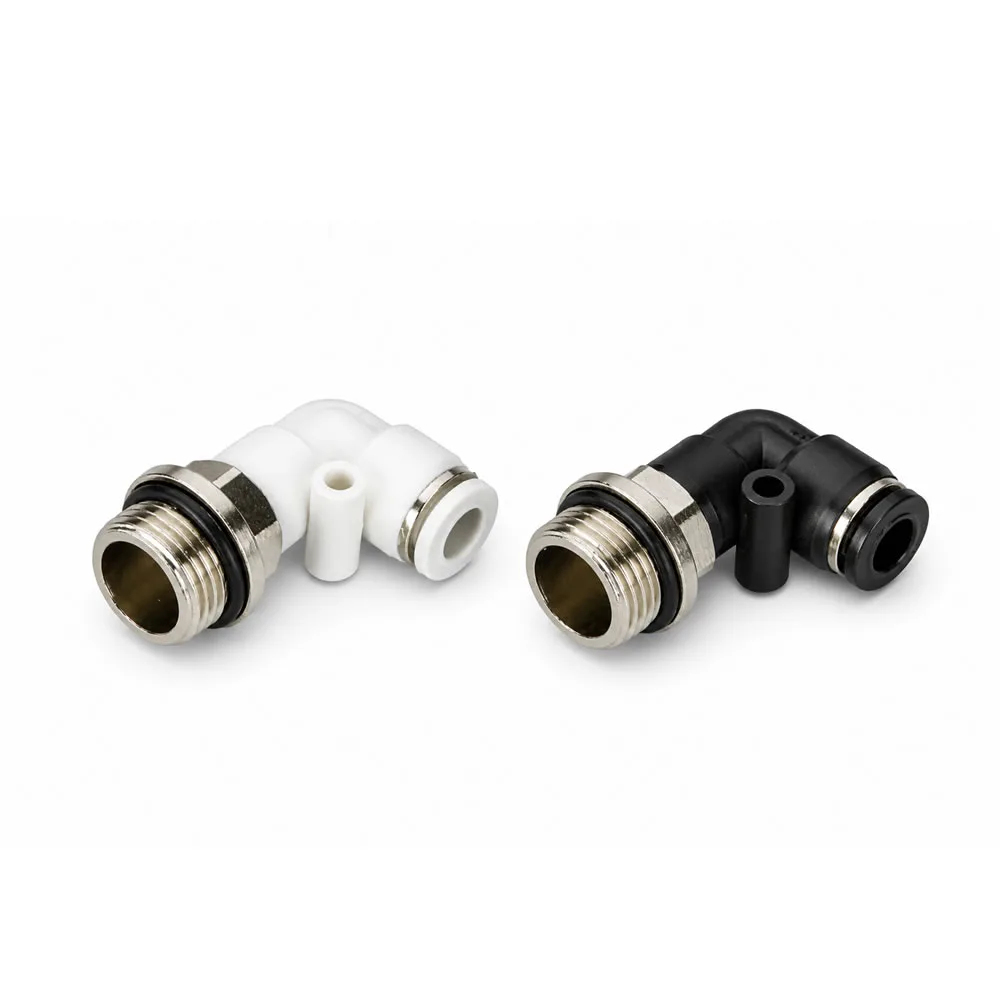 PL-G Nickel-Plated Brass Elbow Fitting with O-Ring Seal