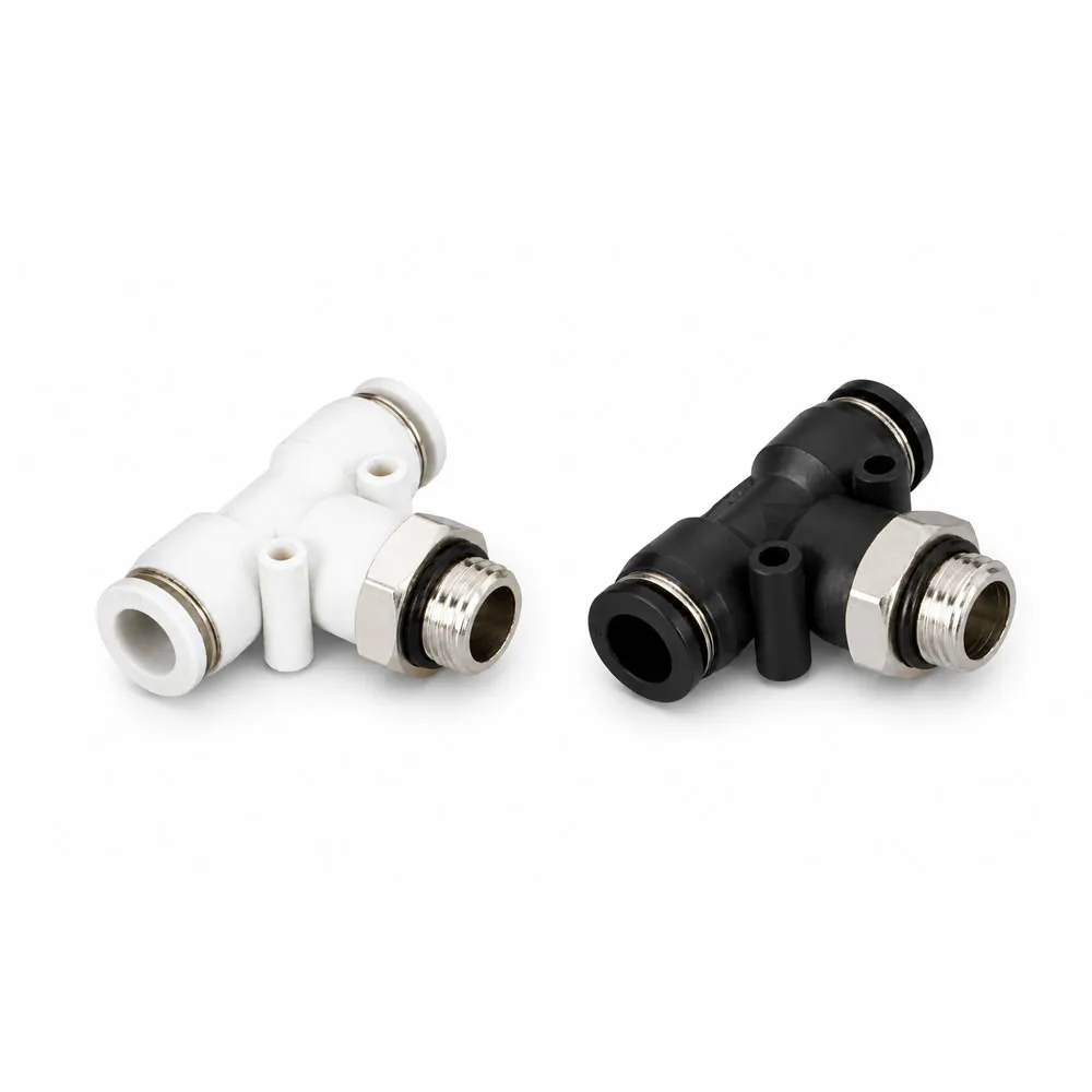 PB-G Nickel-Plated Brass Tee Fitting with O-Ring Seal