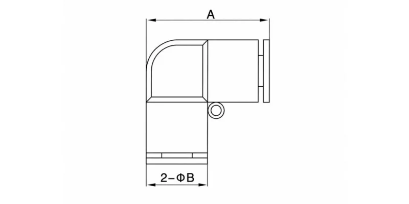 PV-C mini elbow pneumatic push to connect fitting