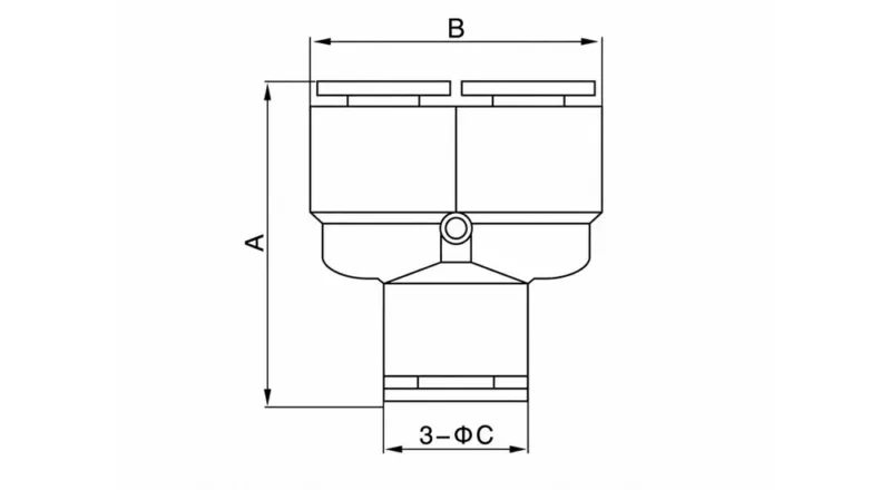 PY-C mini Y type pneumatic push to connect fitting