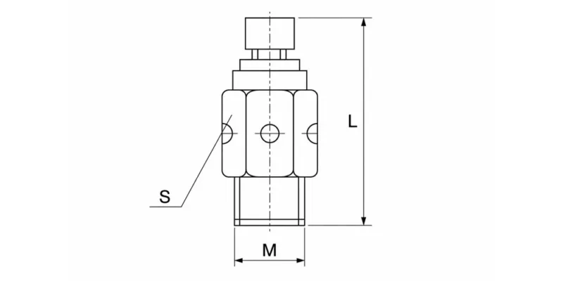 C type pneumatic exhaust muffler throttle valve for airflow control and noise reduction