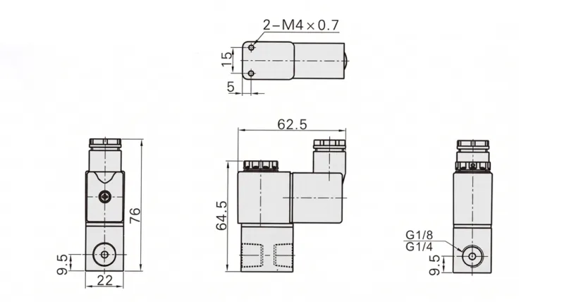 2V025 DIN Connector Solenoid Valve