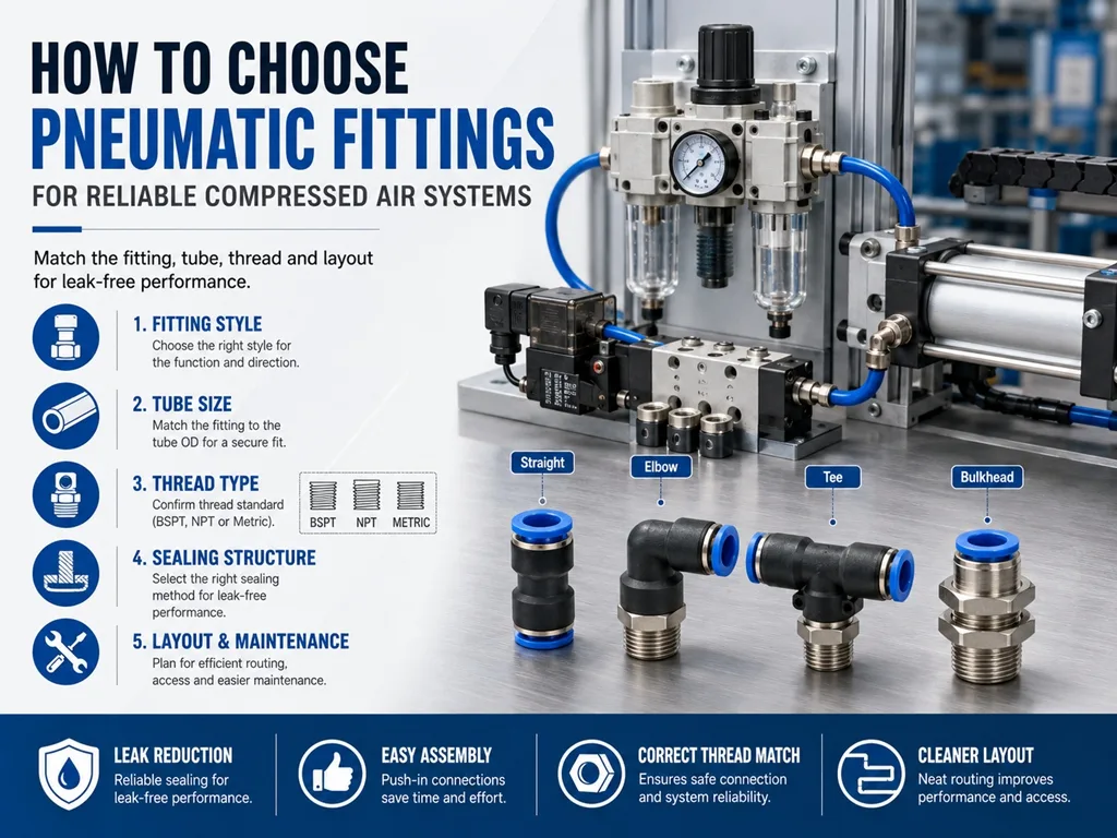 How to Choose Pneumatic Fittings for Reliable Compressed Air Systems
