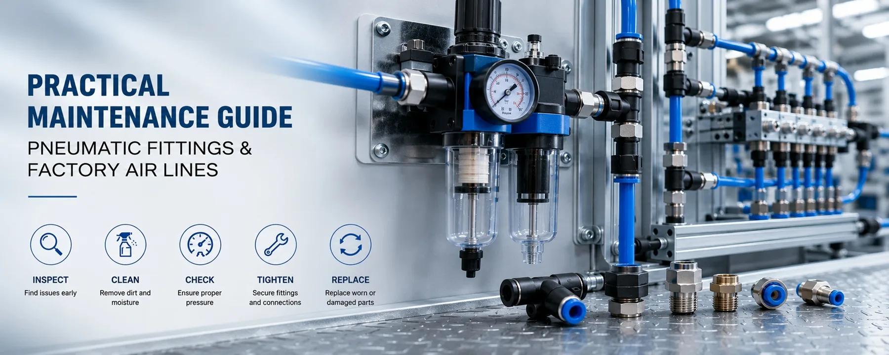 A Practical Maintenance Guide for Pneumatic Fittings in Factory Air Lines