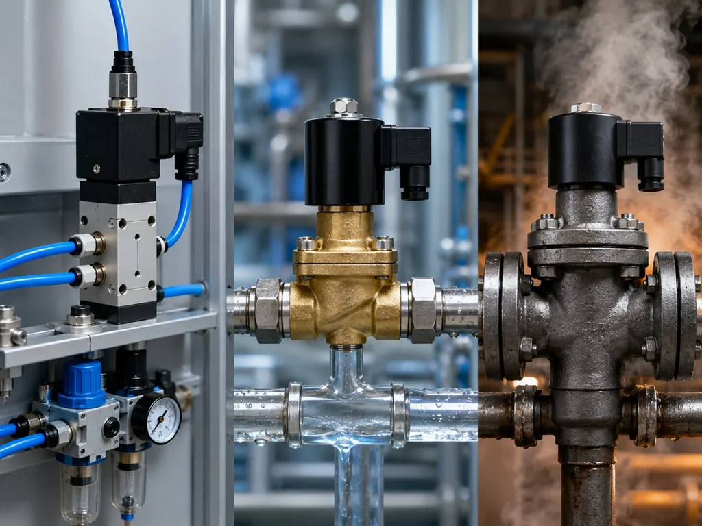 Water, Steam and Air Solenoid Valves: Key Differences