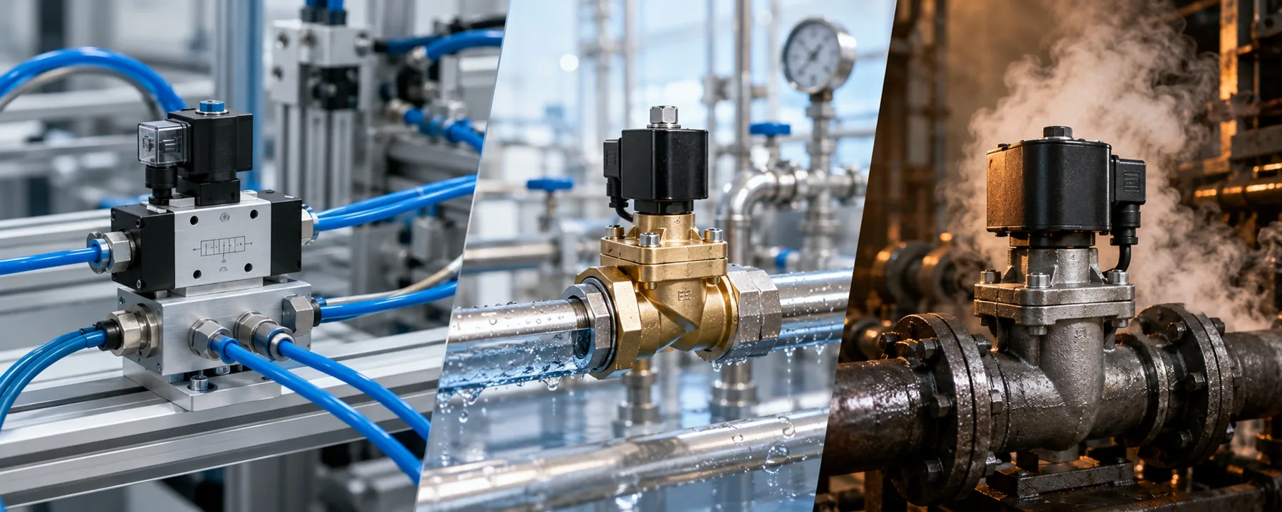 Water, Steam and Air Solenoid Valves: Key Differences