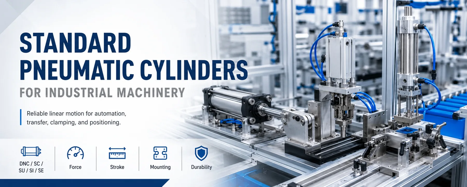 Standard Pneumatic Cylinders for Industrial Machinery