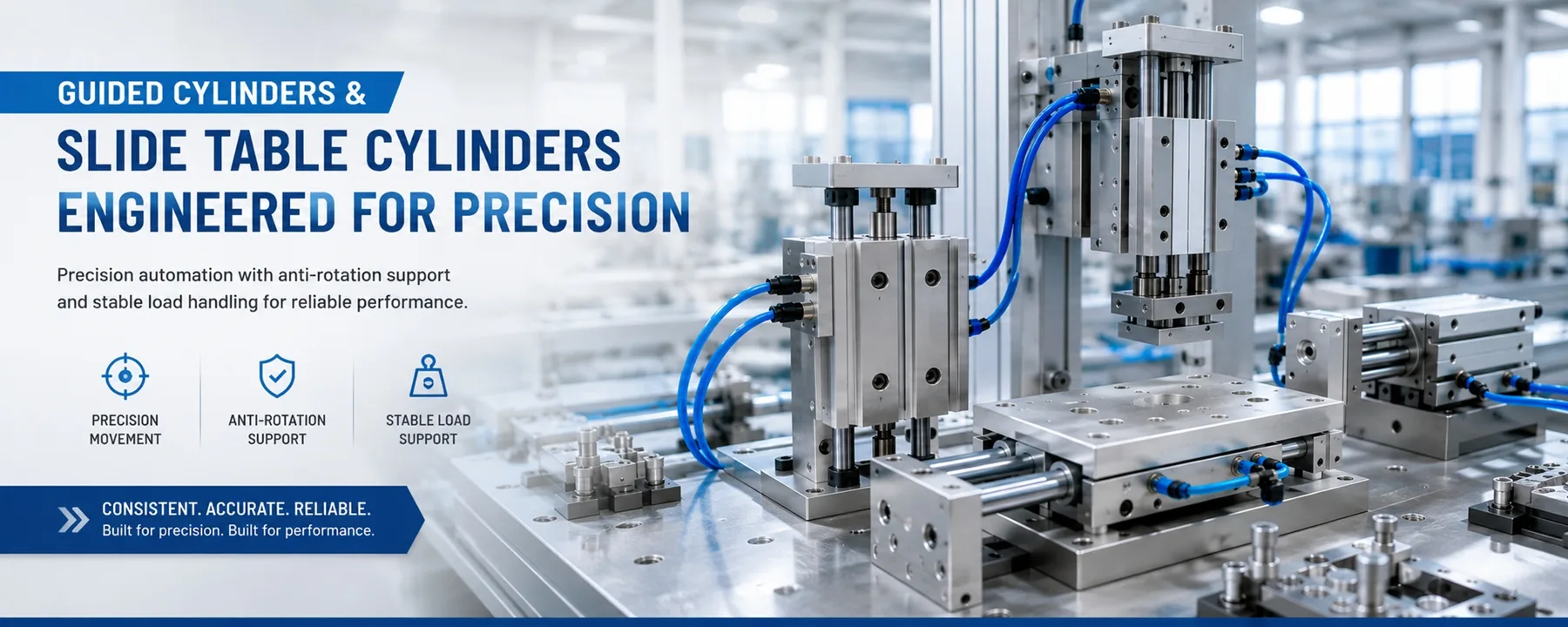 Guided Cylinders and Slide Table Cylinders for Precision