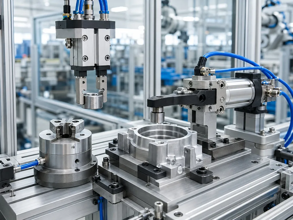 Pneumatic Grippers and Clamp Cylinders for Handling
