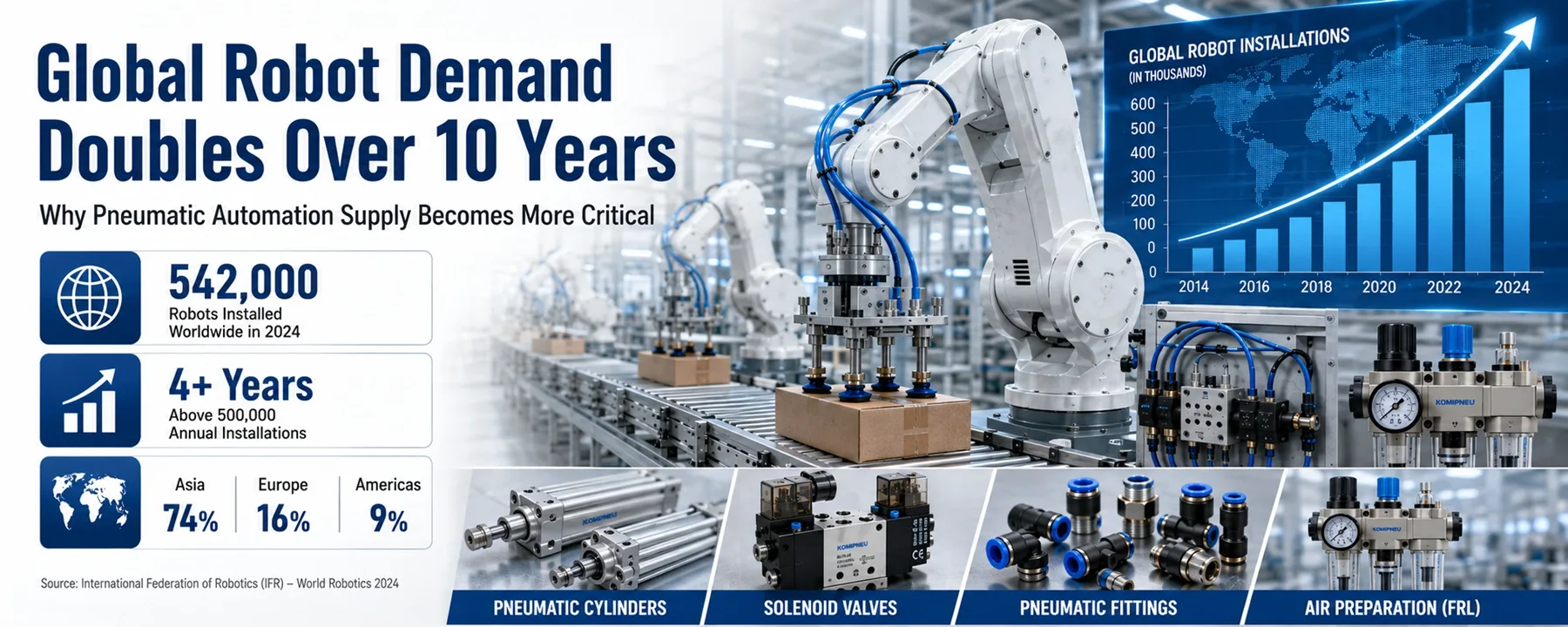 Global Robot Demand Doubles Over 10 Years
