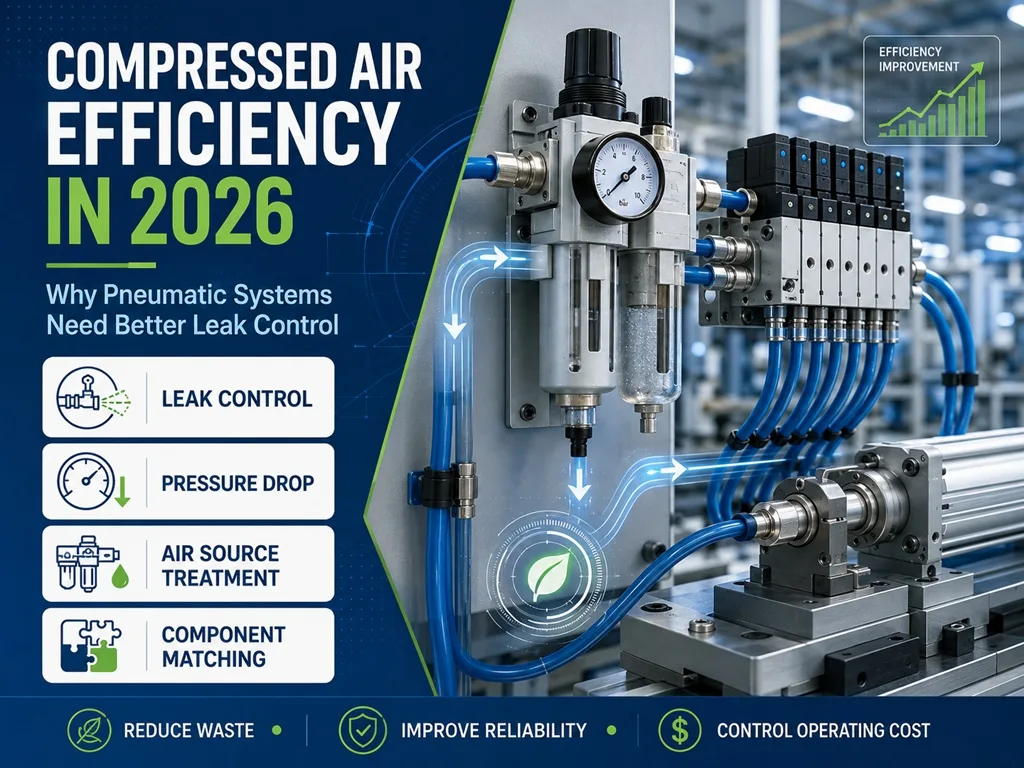 Compressed Air Efficiency in 2026: Why Pneumatic Systems Need Better Leak Control