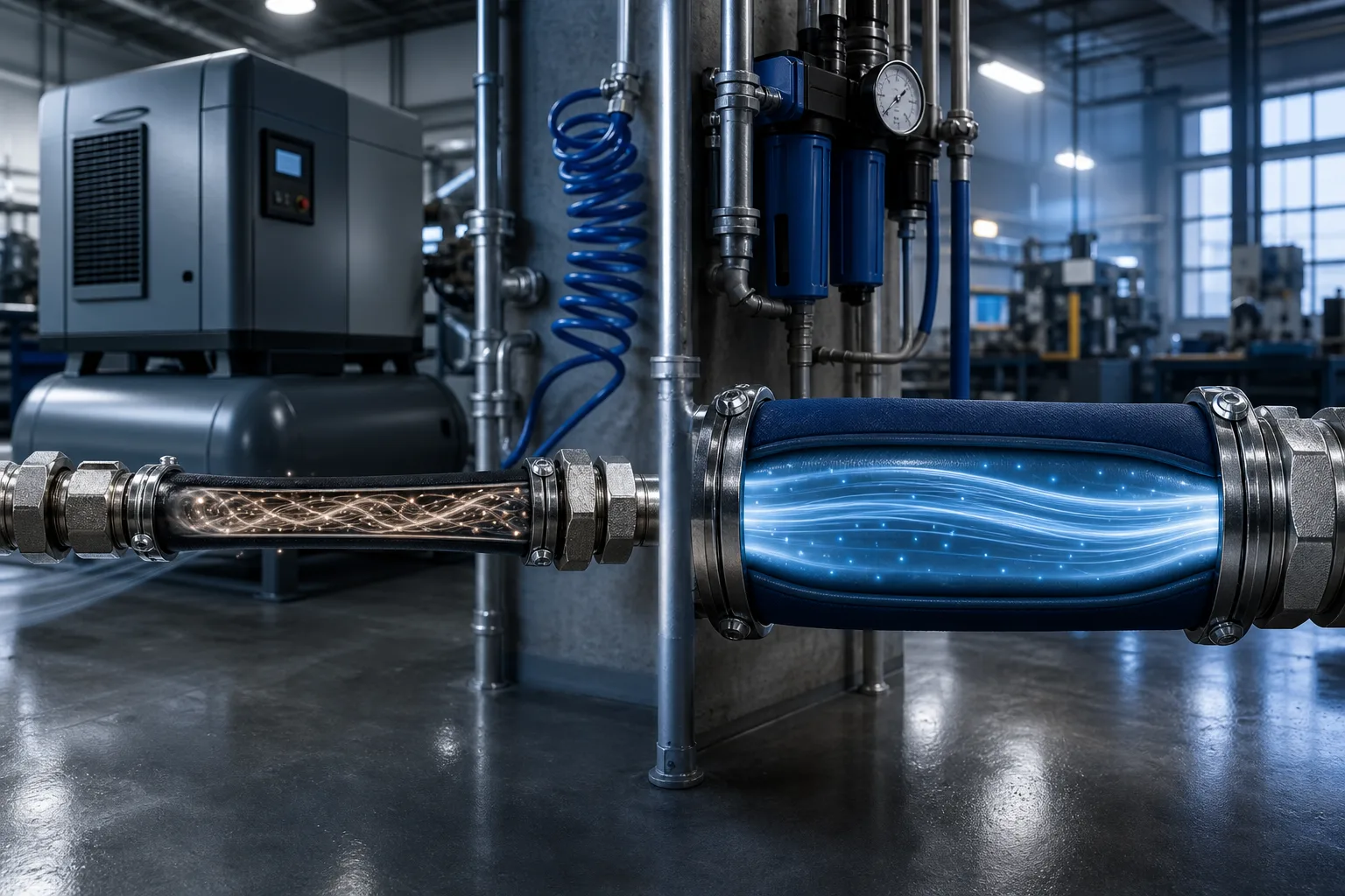 Pressure Drop in Compressed Air Lines: Why Hose Size Is Becoming a Bigger Efficiency Topic