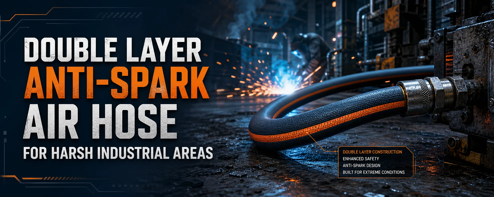Double Layer Anti-Spark Air Hose for Harsh Industrial Areas
