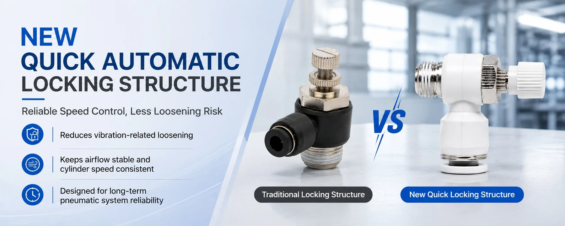 SL 90 Degree Elbow Speed Control Valve with Quick-Locking Mechanism