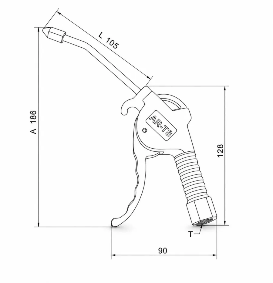 AR-TS Plastic Air Gun Series Dimensions
