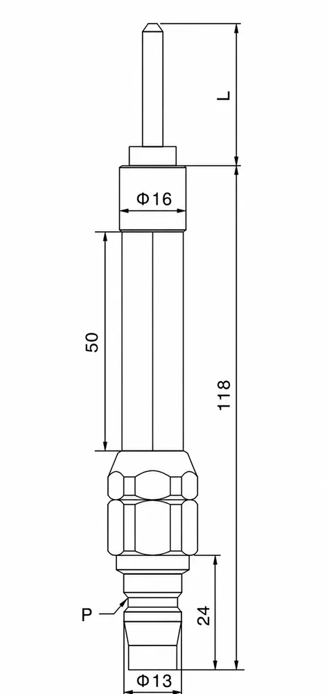 A011 Series Hose Air Gun Dimensions