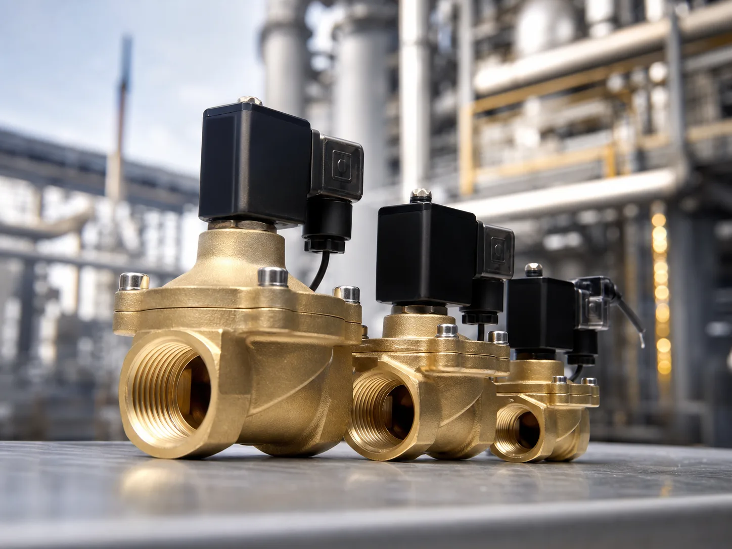 PU220 Brass Solenoid Valves for GCC Industrial Markets